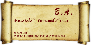 Buczkó Annamária névjegykártya