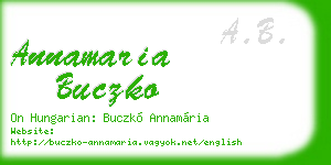 annamaria buczko business card
