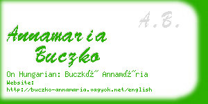 annamaria buczko business card